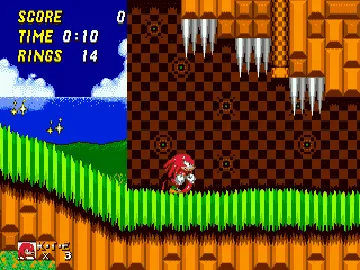 Sonic & Knuckles + Sonic The Hedgehog 2 (World) screen shot game playing